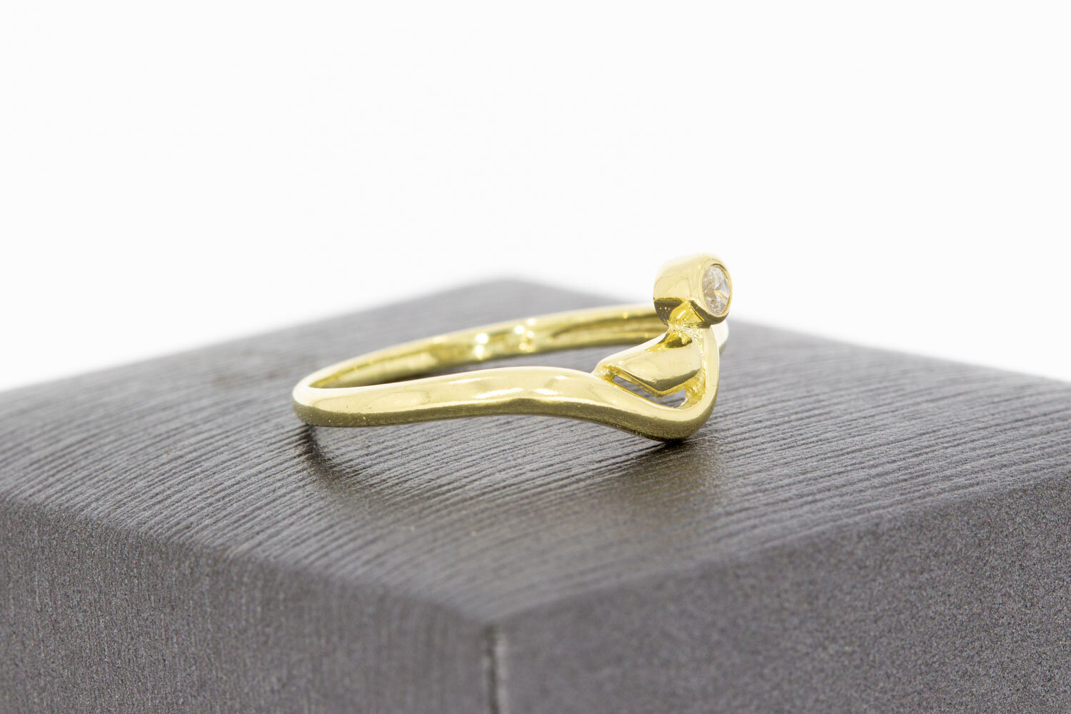 14 Karat Gold Diamantring - 17,6 mm