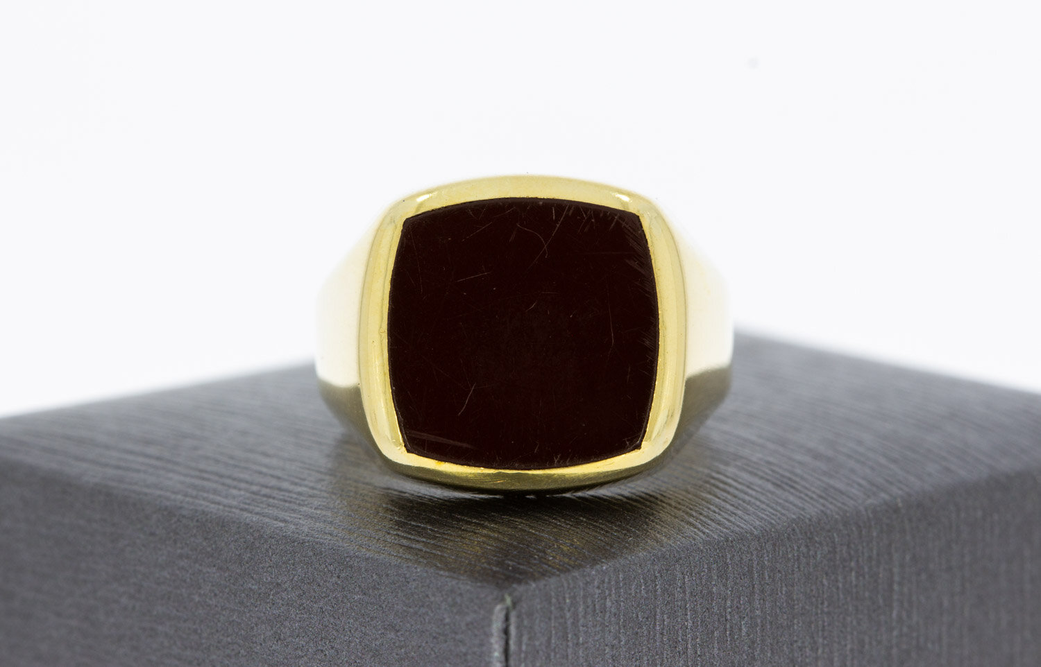 Karneol Herren Siegel Ring 585 Gold - 19,7 mm