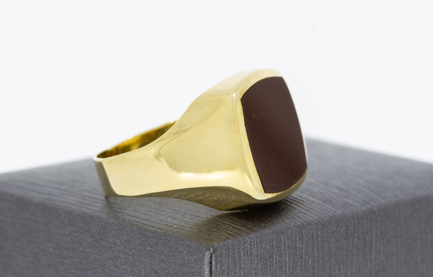 Karneol Herren Siegel Ring 585 Gold - 19,7 mm