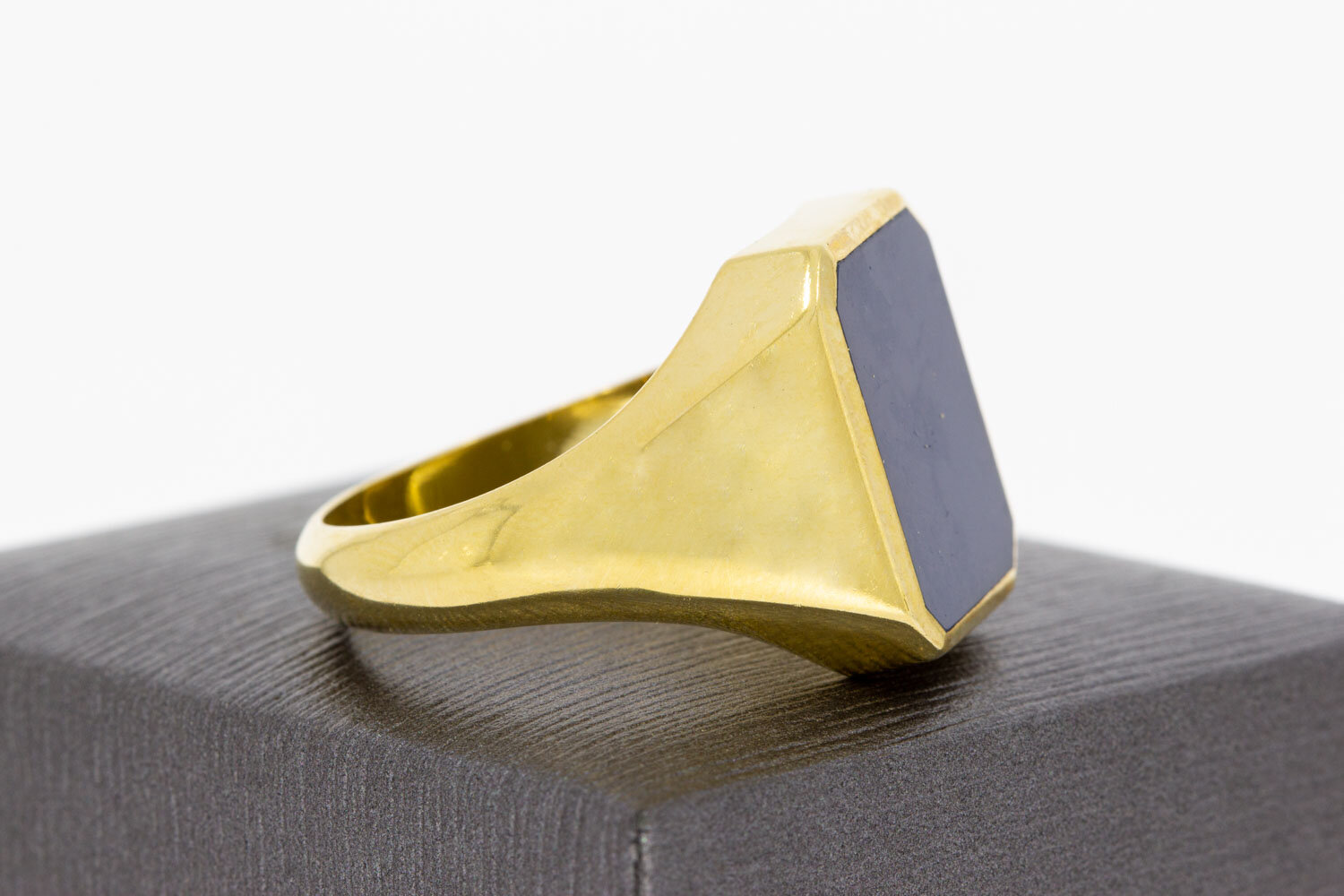 14 Karat Siegelring mit Schichtstein - 22,2 mm