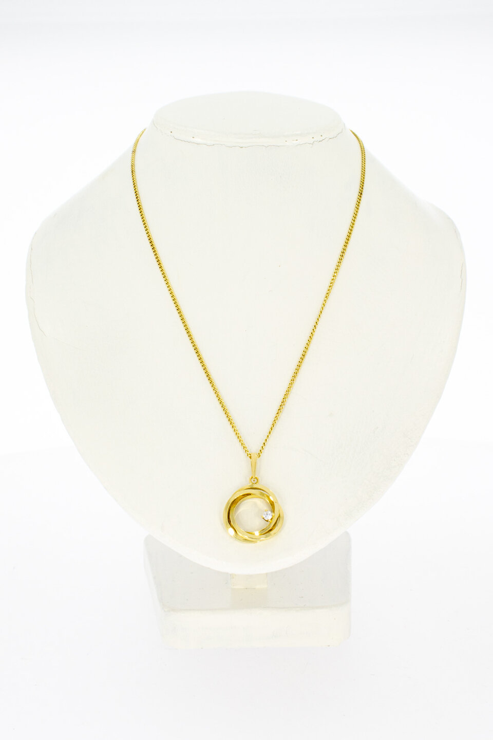 Saphir Anhänger 18 Karat Gelbgold - 13,3 mm