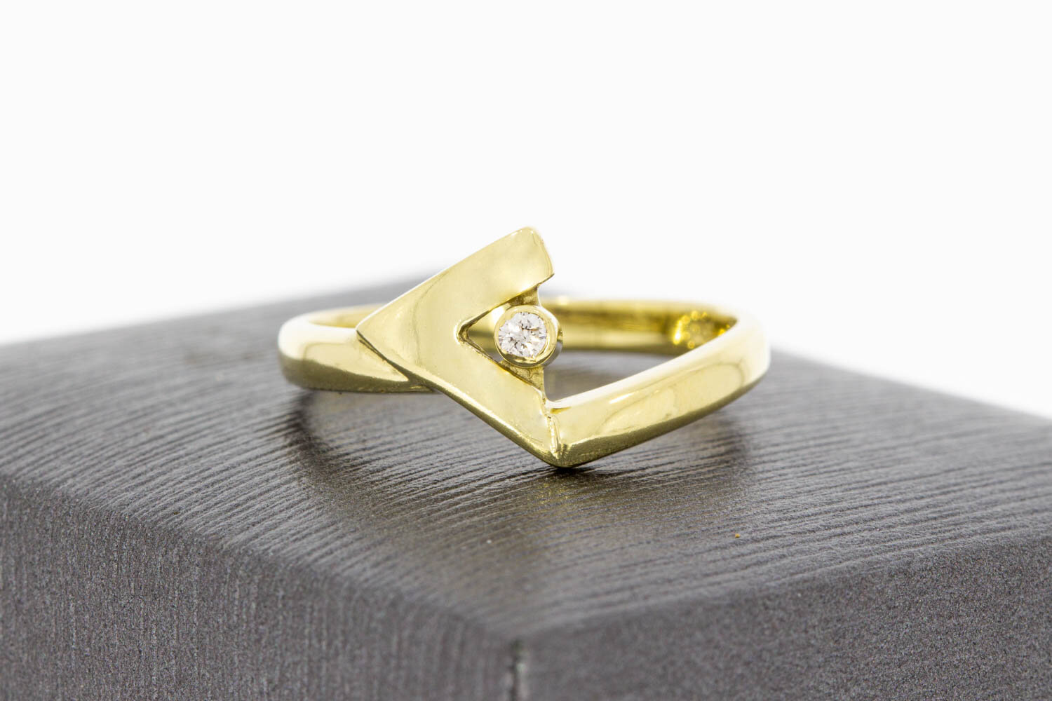 Diamantring 14 Karat Gold - 18,1 mm