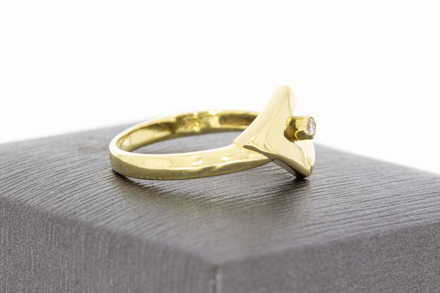 Diamantring 14 Karat Gold - 18,1 mm