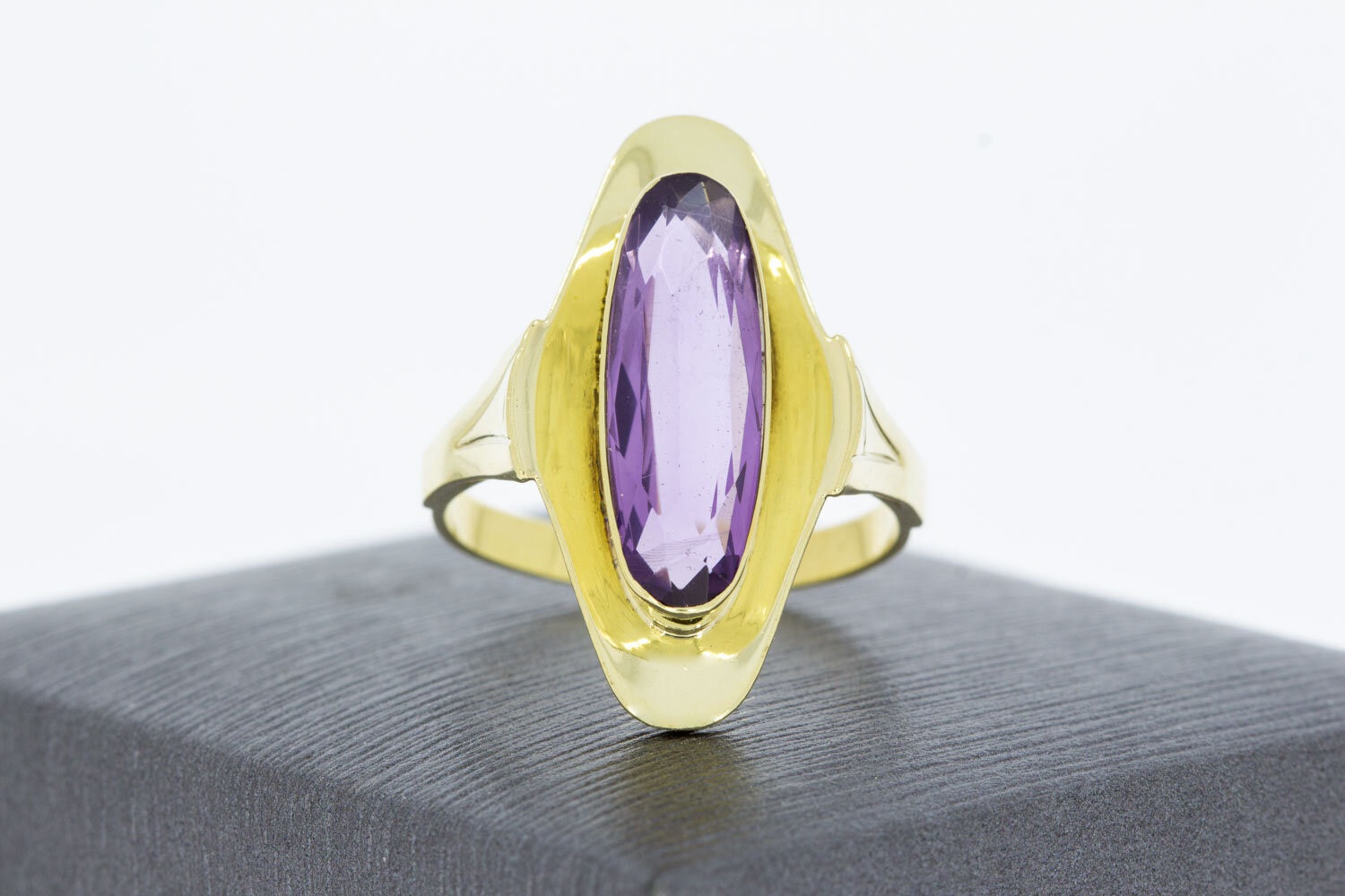 Amethyst Goldring 14 Karat - 18,1 mm