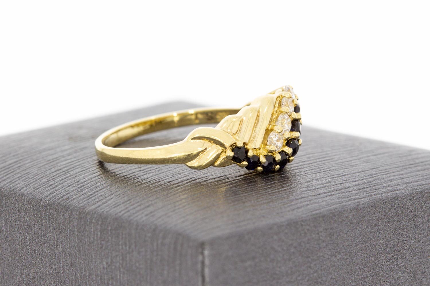 Saphirring Damen 14 Karat Gold - 17,9 mm