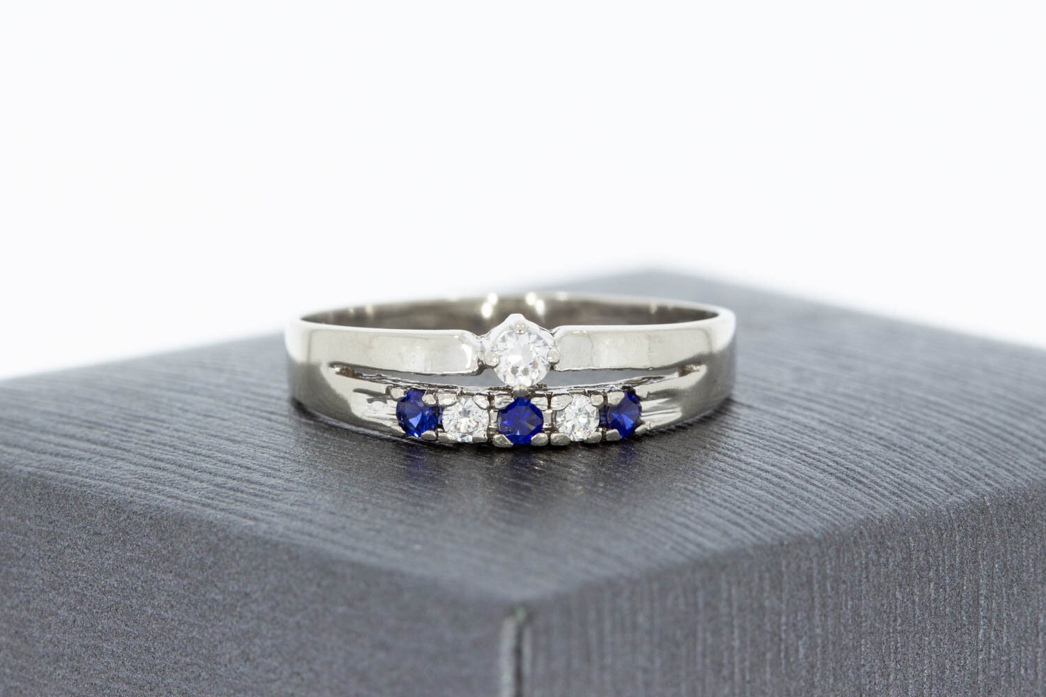 Saphir Damen Ring 585 Gold - 18,2 mm