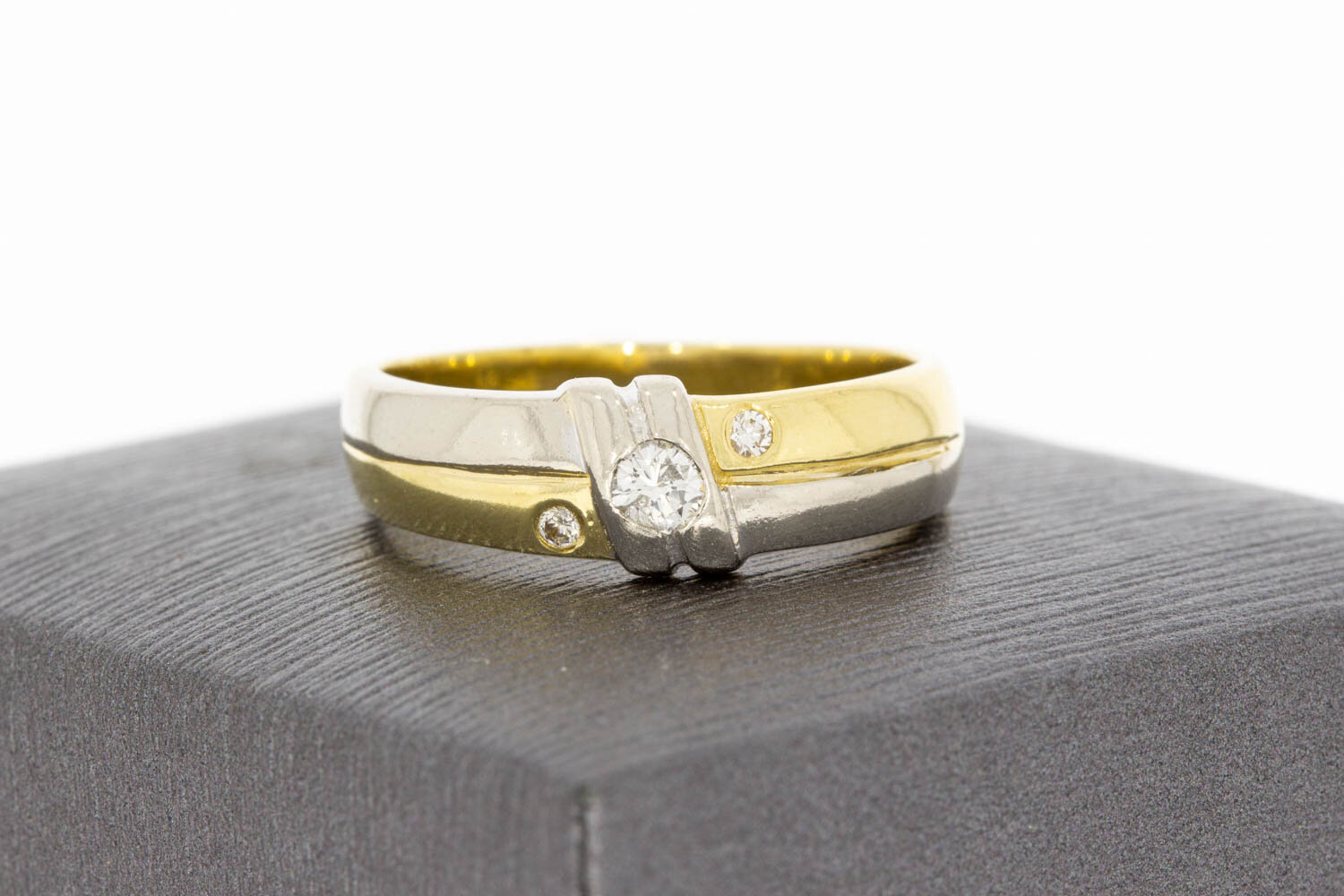 Diamant Ring 14 Karat Gold - 18,9 mm