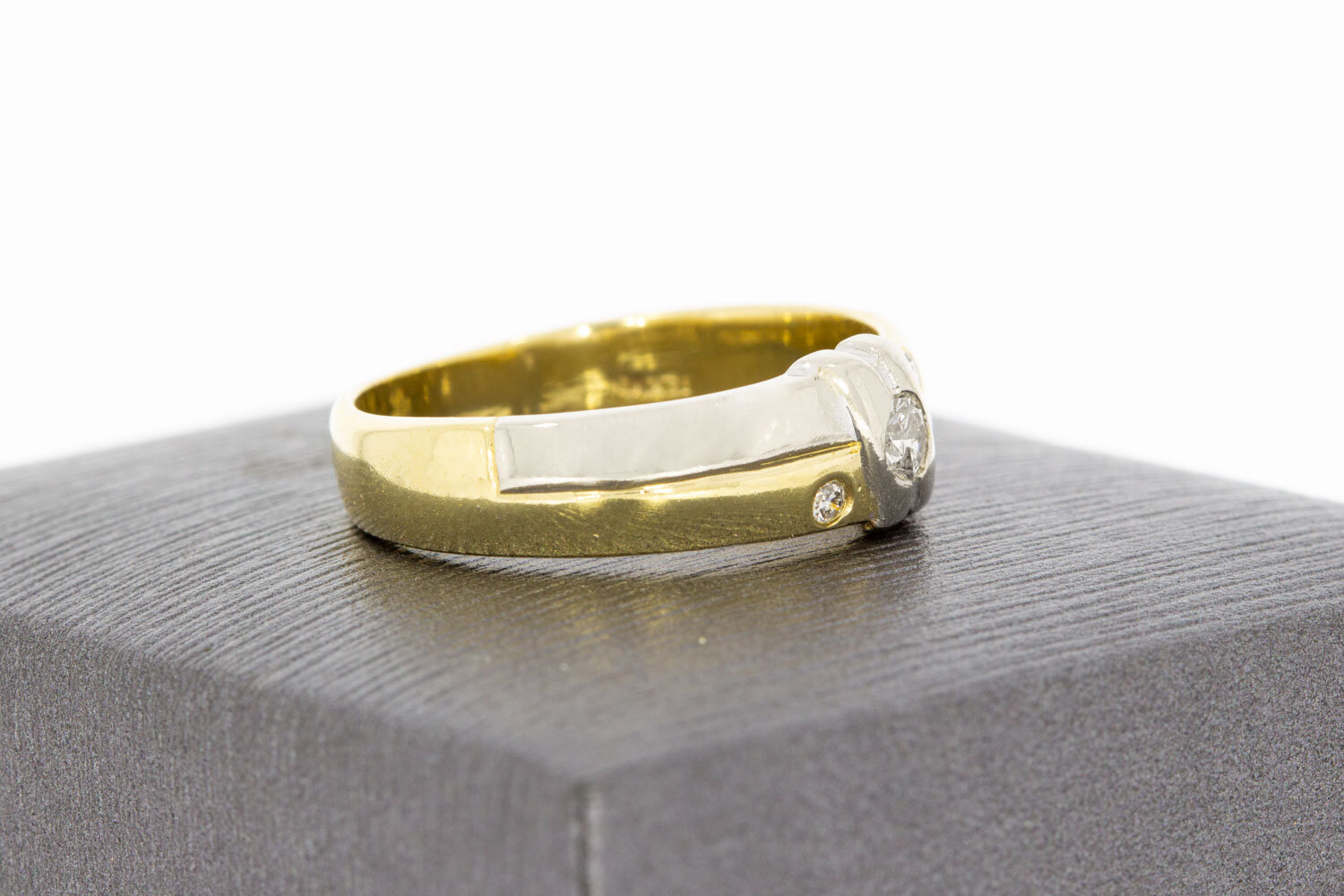 Diamant Ring 14 Karat Gold - 18,9 mm