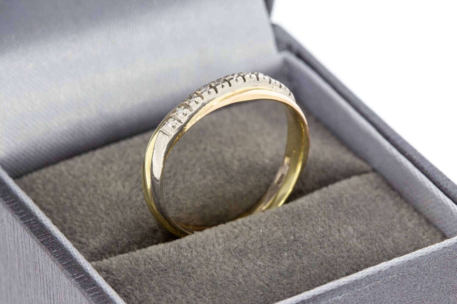 Crossover Diamantring 585 Gold - 17,8 mm