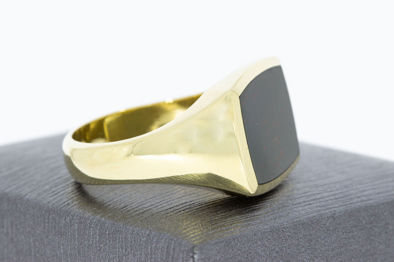 Heliotrop Siegelring 14 Karat - 20,4 mm