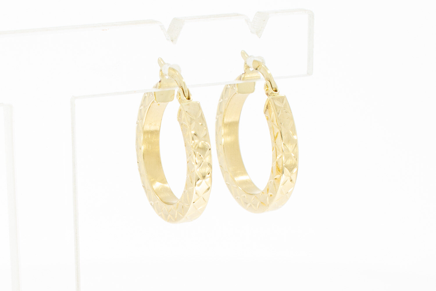 14 Karat Gelbgold Ohrringe - 2,1 cm