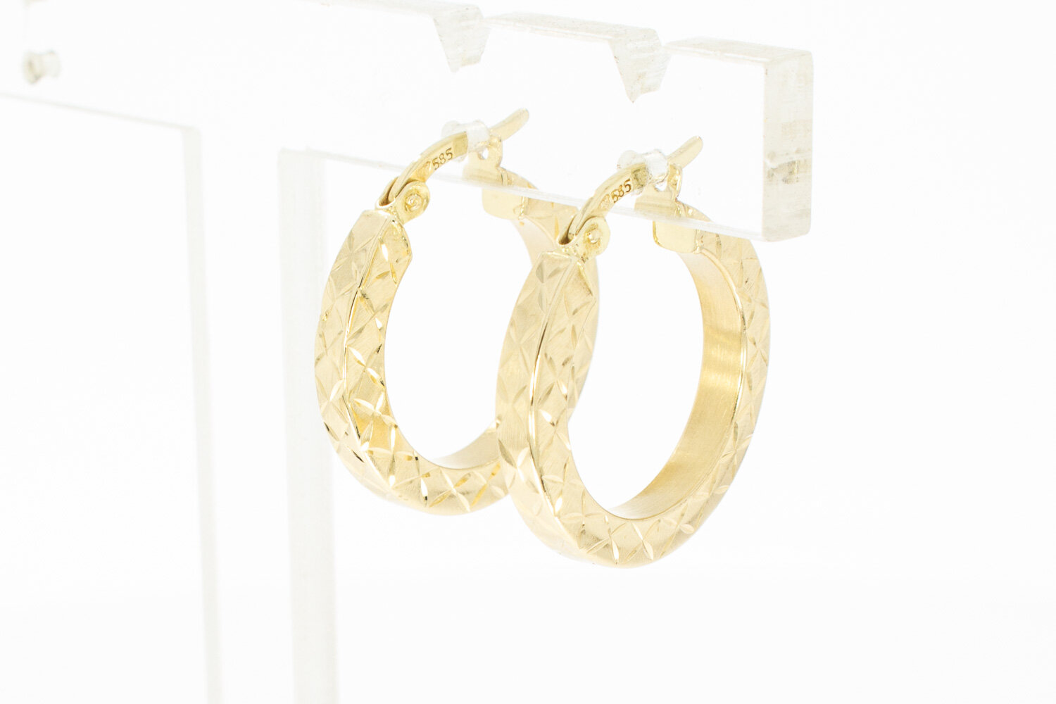 14 Karat Gelbgold Ohrringe - 2,1 cm