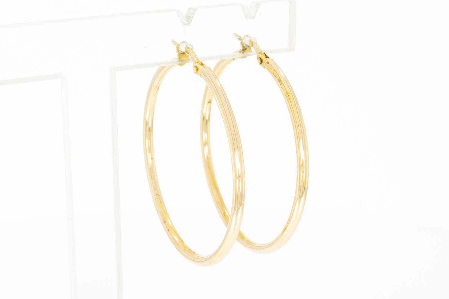 Damen 585 Ohrringe Gelbgold - 4 cm