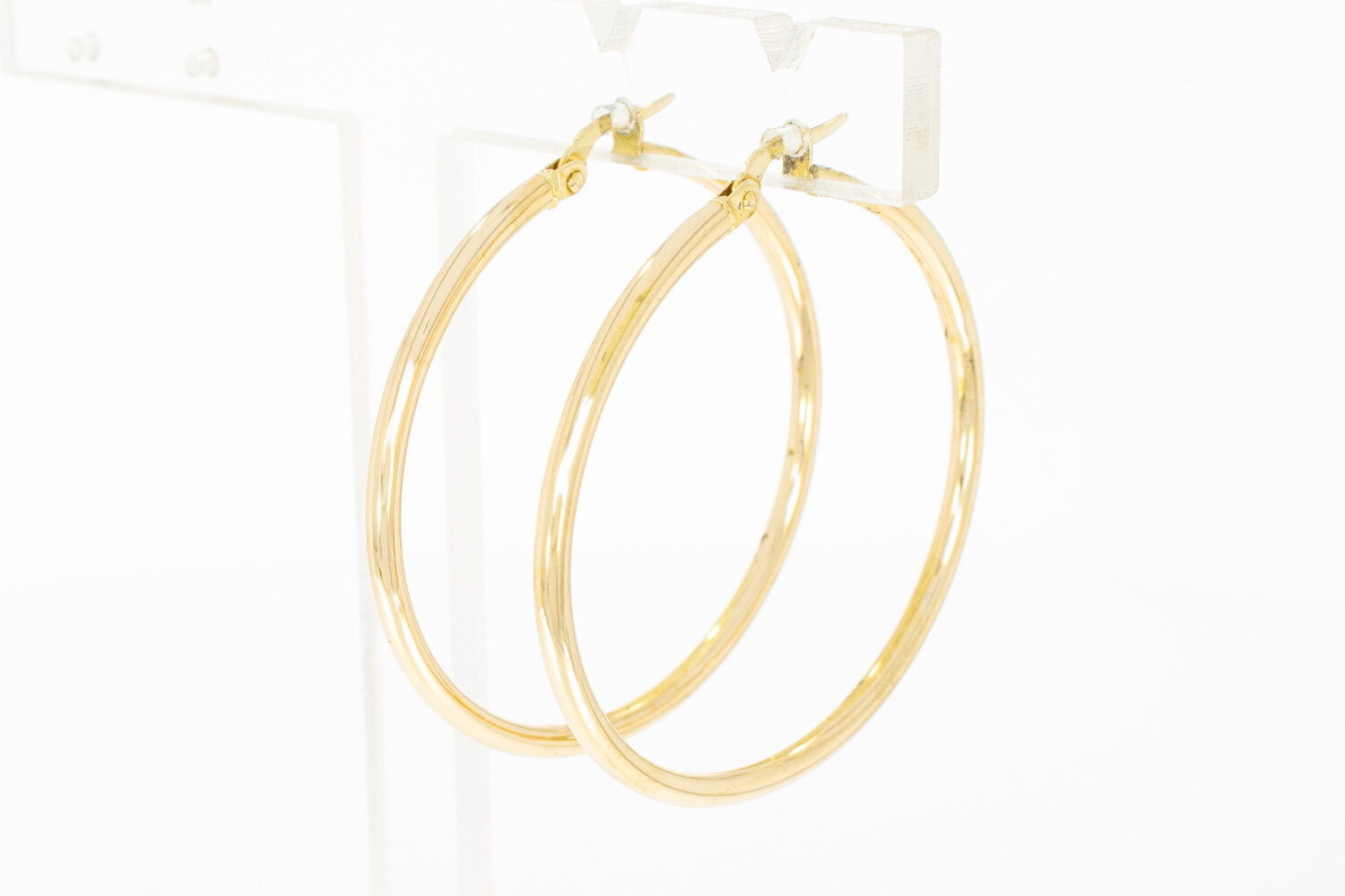 Damen 585 Ohrringe Gelbgold - 4 cm