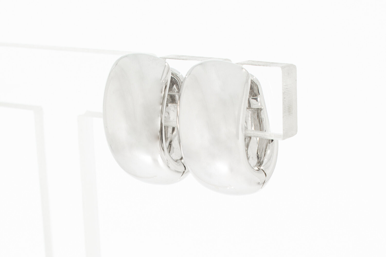 Damen Ohrringe 750 Weißgold - 1,9 cm