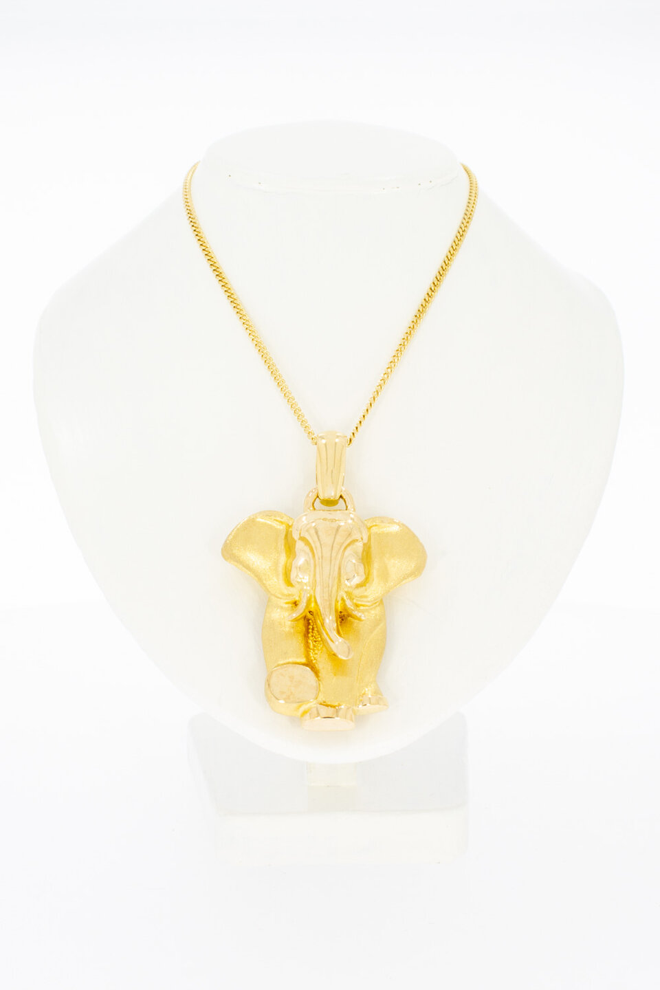 Elefant Anhänger 750 Gelbgold - 3,3 cm