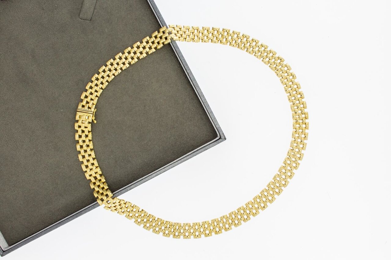 Rolex-Stil Damen 750 Gold Collier - 44 cm