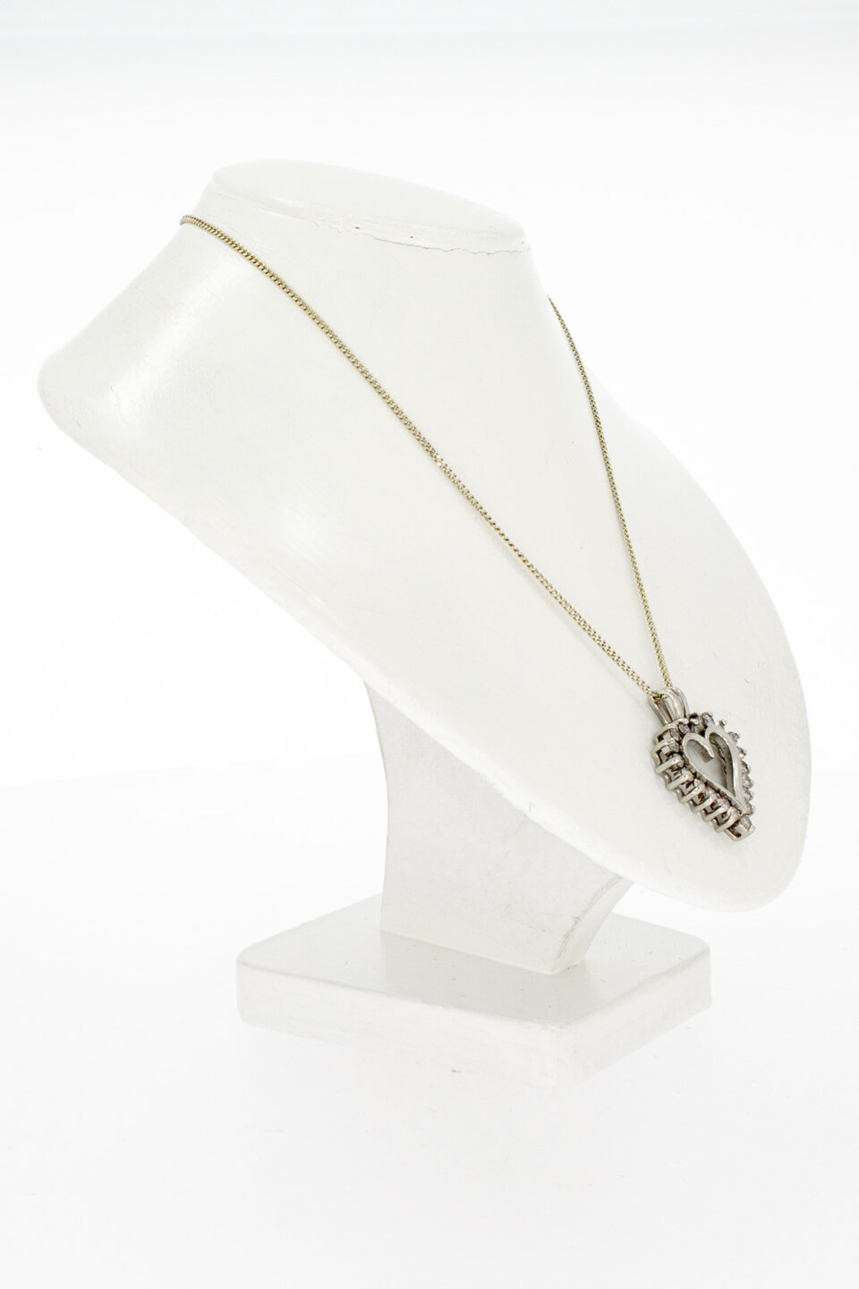 14 Karat Goldherzen Diamanthänger - 24,7