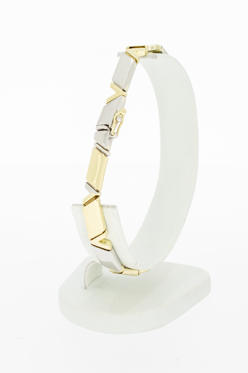 14 Karat Bicolor Gold Armband - 21,2 cm
