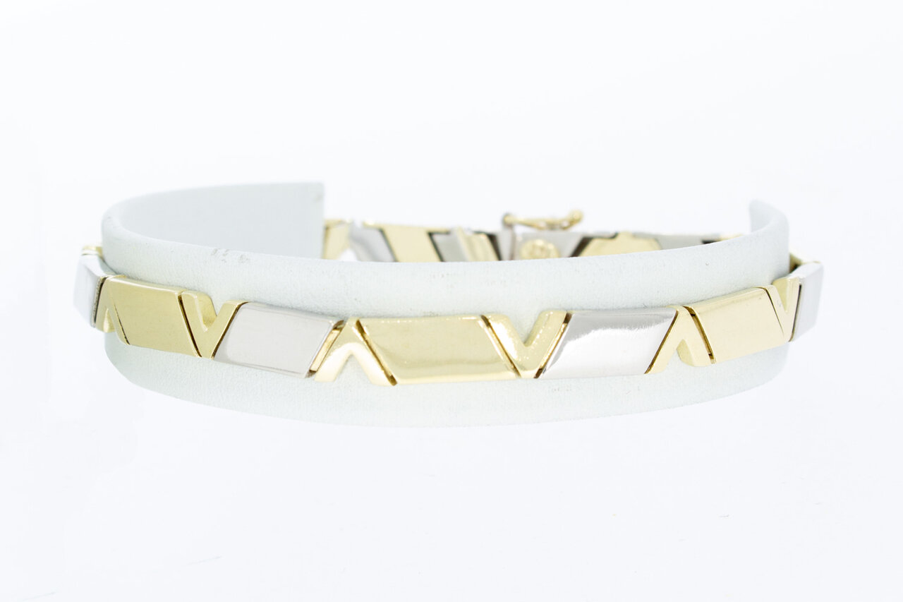 14 Karat Bicolor Gold Armband - 21,2 cm