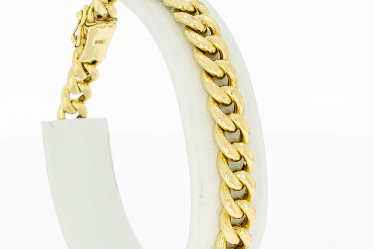 Panzer Armband 14 Karat Geldgold - 19,5 cm