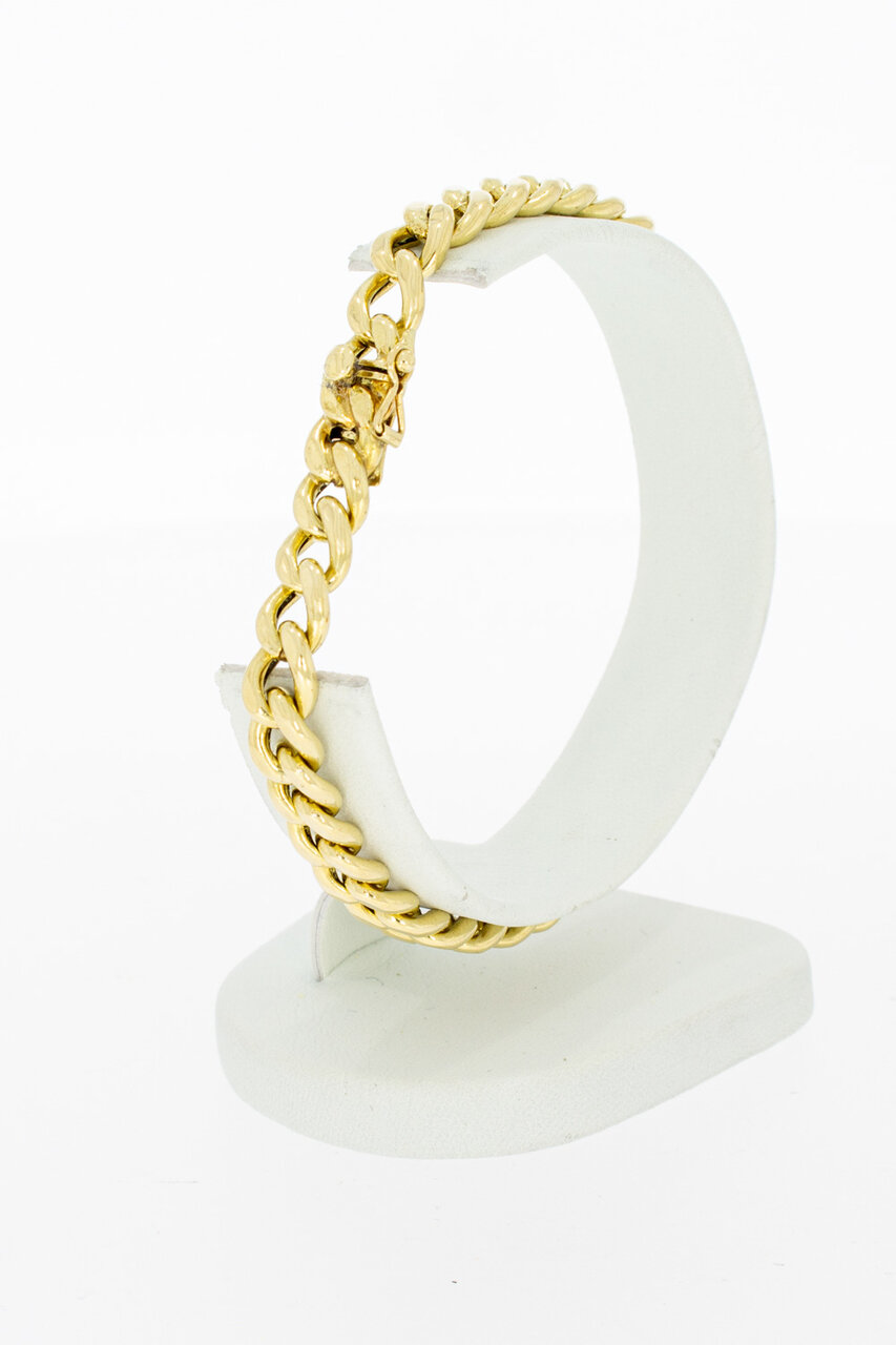 Panzer Armband 14 Karat Geldgold - 19,5 cm