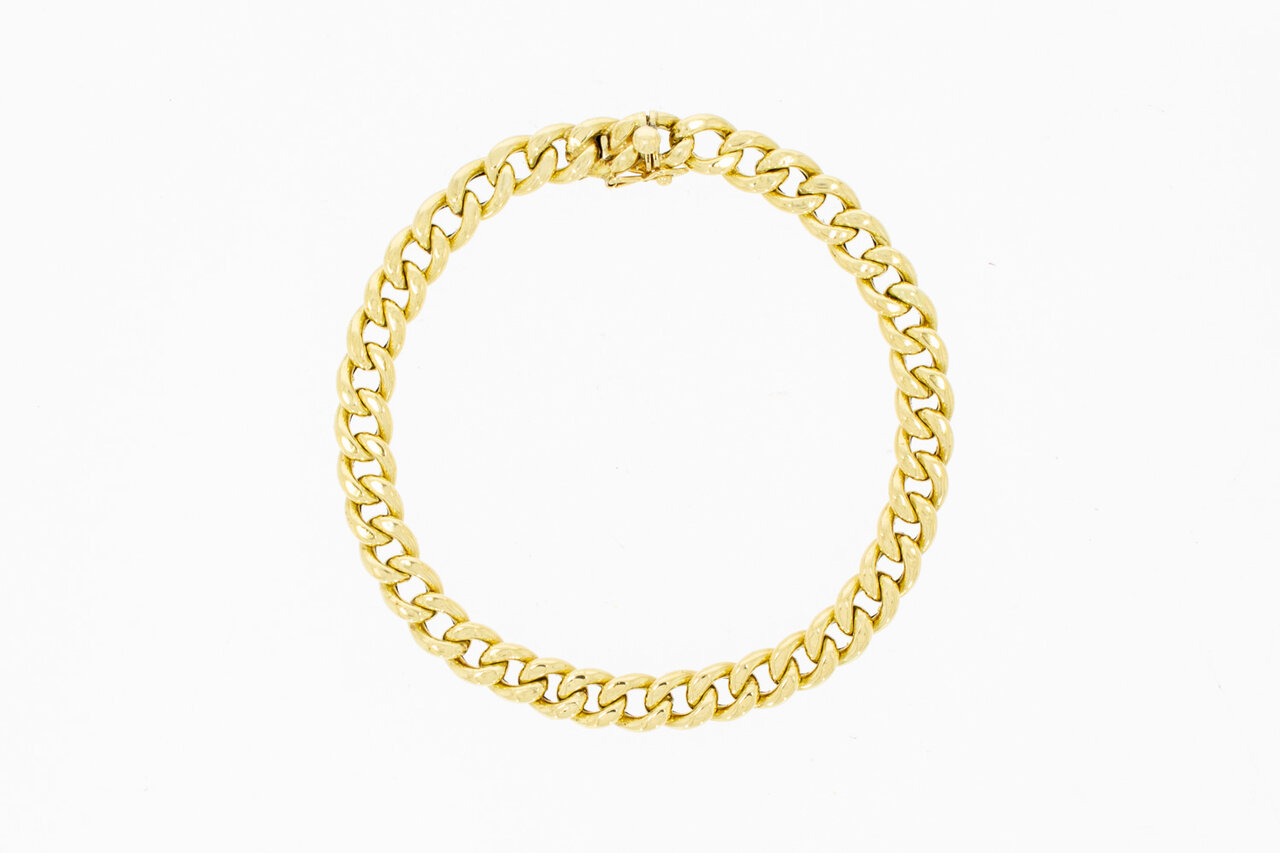 Panzer Armband 14 Karat Geldgold - 19,5 cm