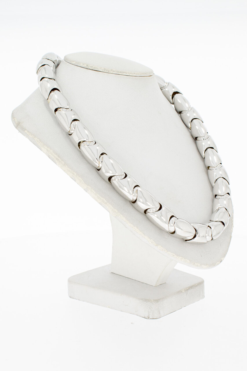 750 Weißgold Damen Halskette - 43,6 cm