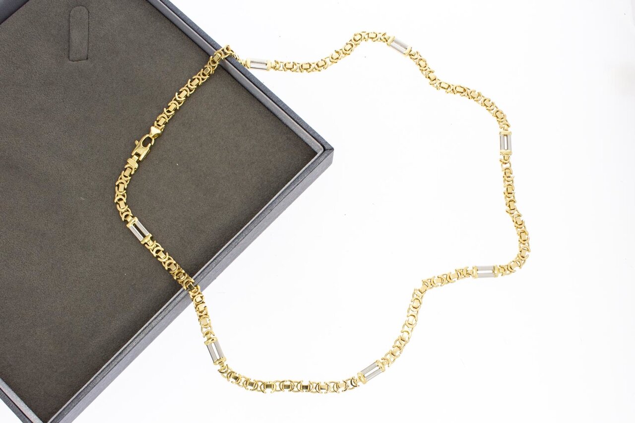 Flache Königskette 18 Karat Gold - 53,8 cm