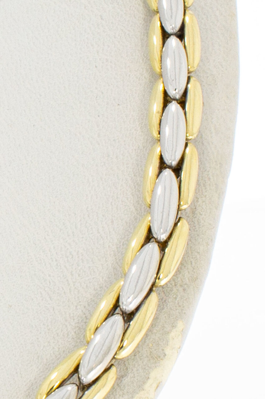 Zweifarbige 585 Gold Anker Kette - 45,5 cm