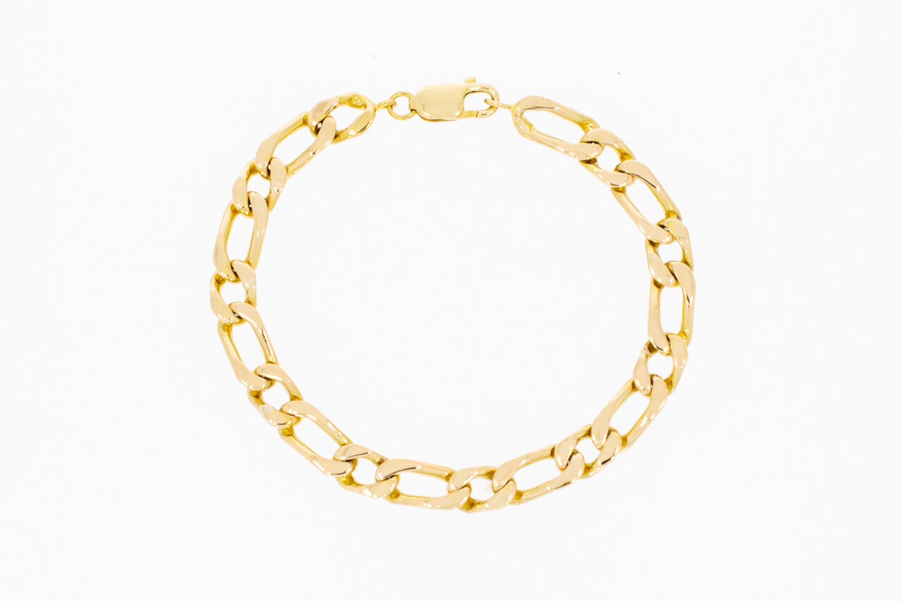 Figaro Goldarmband 18 Karat - 19,5 cm