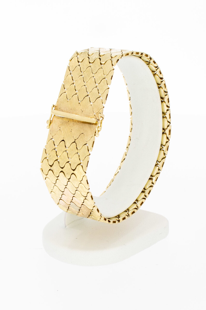 breites Retro Armband 14 Karat Gold- 19,5 cm
