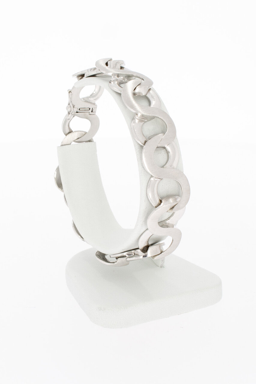 14 Karat Weißgoldenes Armband - 19,5 cm