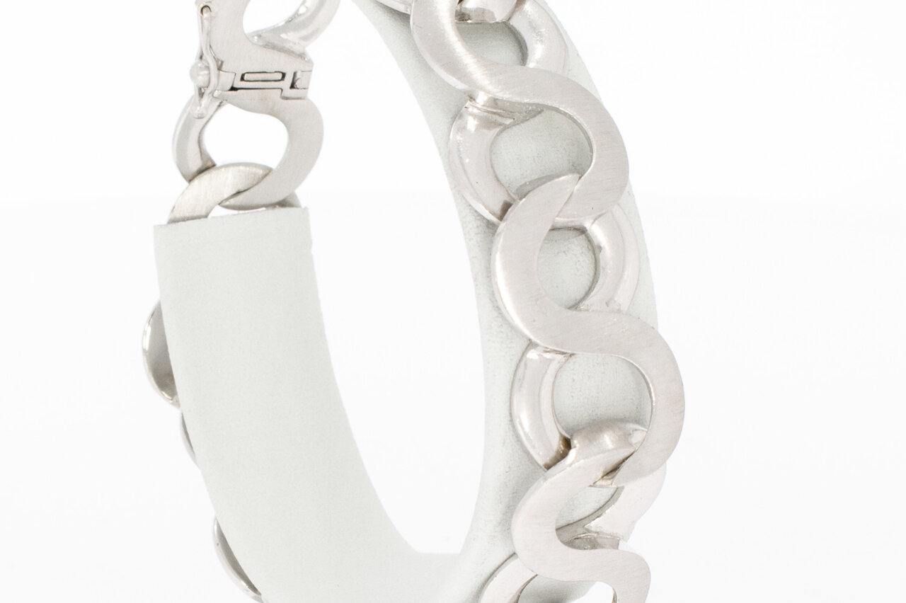 14 Karat Weißgoldenes Armband - 19,5 cm