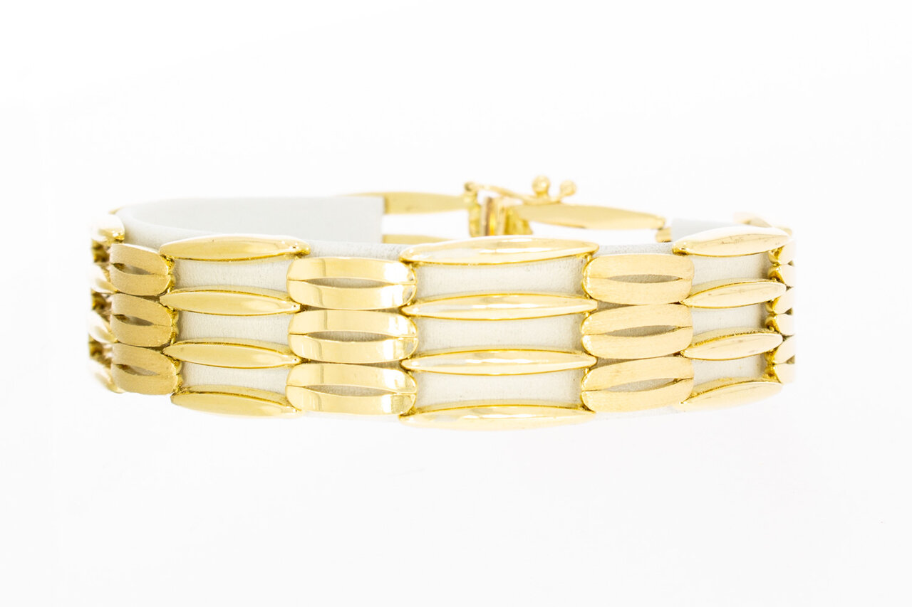 18 Karat Gold breites Barrenarmband - 20,1 cm