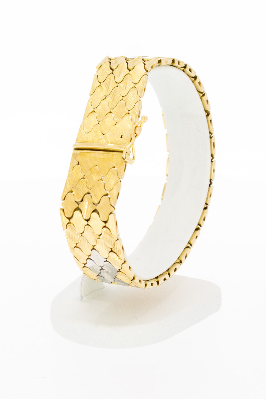 14 Karat Tricolor Gold Armband - 20 cm