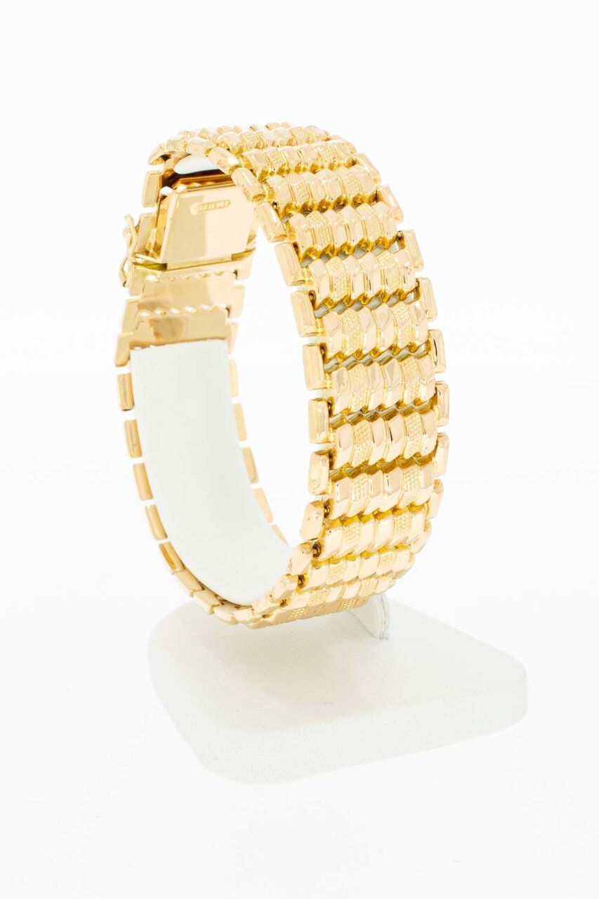 Breites 18 Karat Gold Armband - 19,1 cm