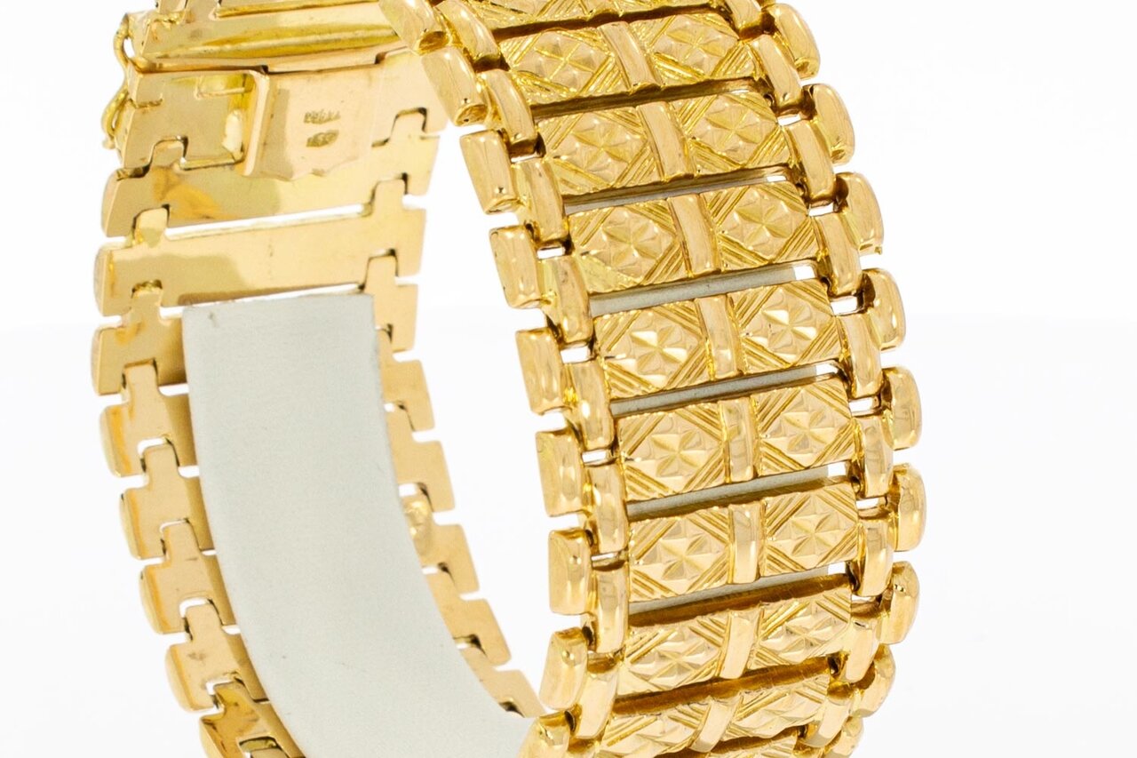 Breites 18 Karat Barren Armband - 18,8 cm