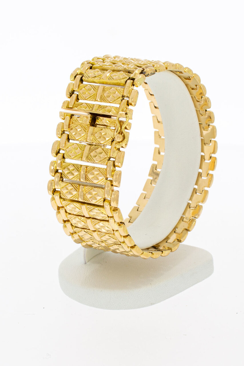 Breites 18 Karat Barren Armband - 18,8 cm