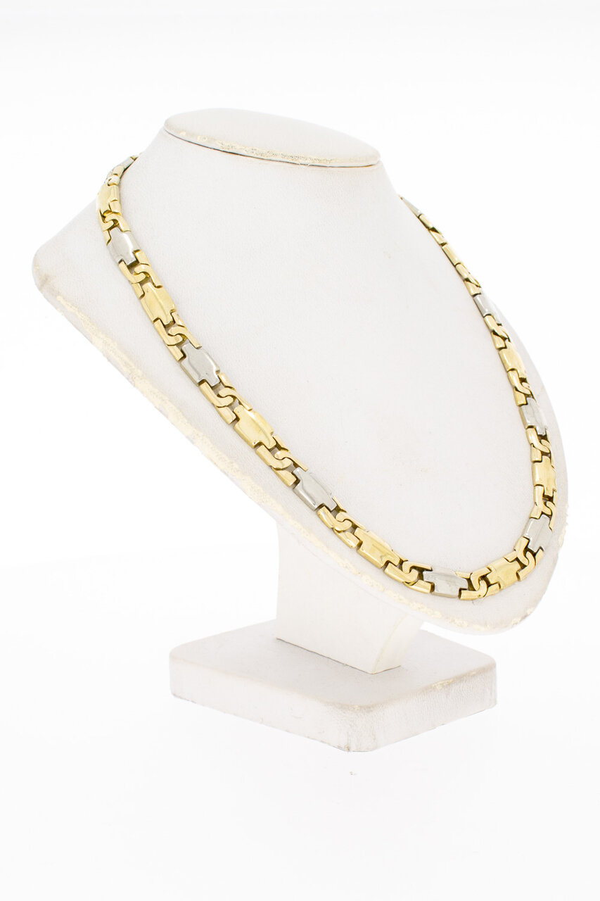 585 bicolor flache Königskette - 44 cm