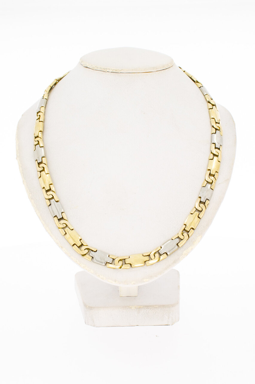 585 bicolor flache Königskette - 44 cm