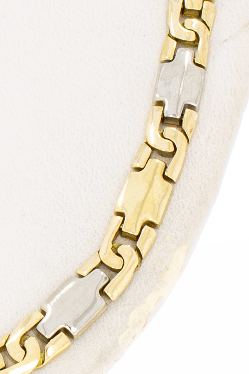 585 bicolor flache Königskette - 44 cm