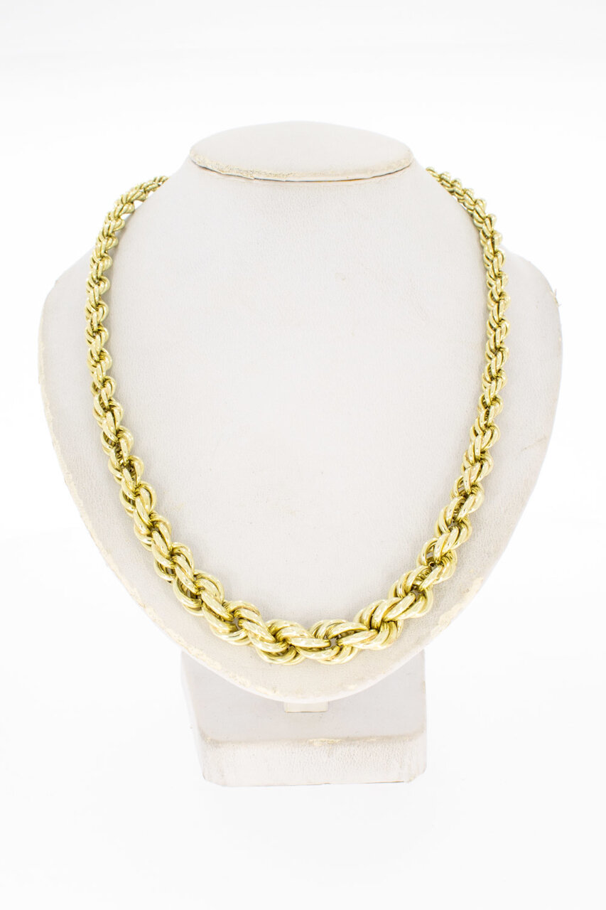 14K Gelb Goldene Kordelkette - 47,4 cm