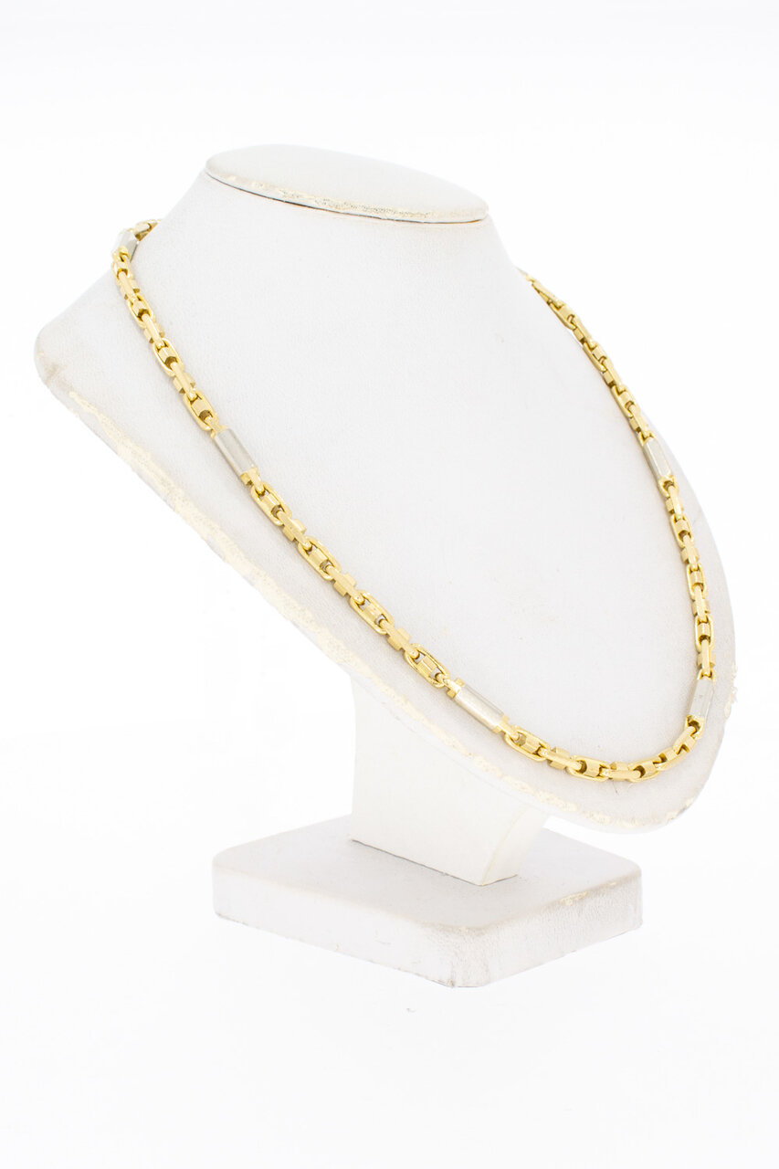 14 Karat bicolor Königskette - 63 cm