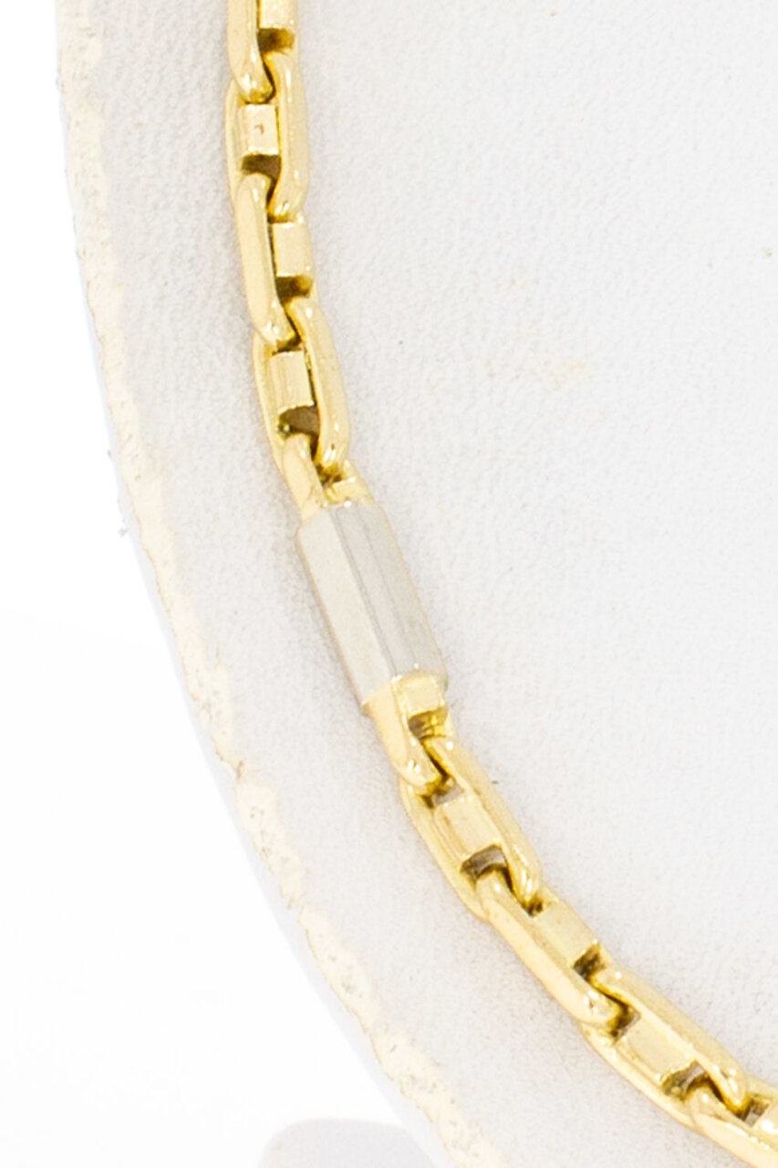 14 Karat bicolor Königskette - 63 cm