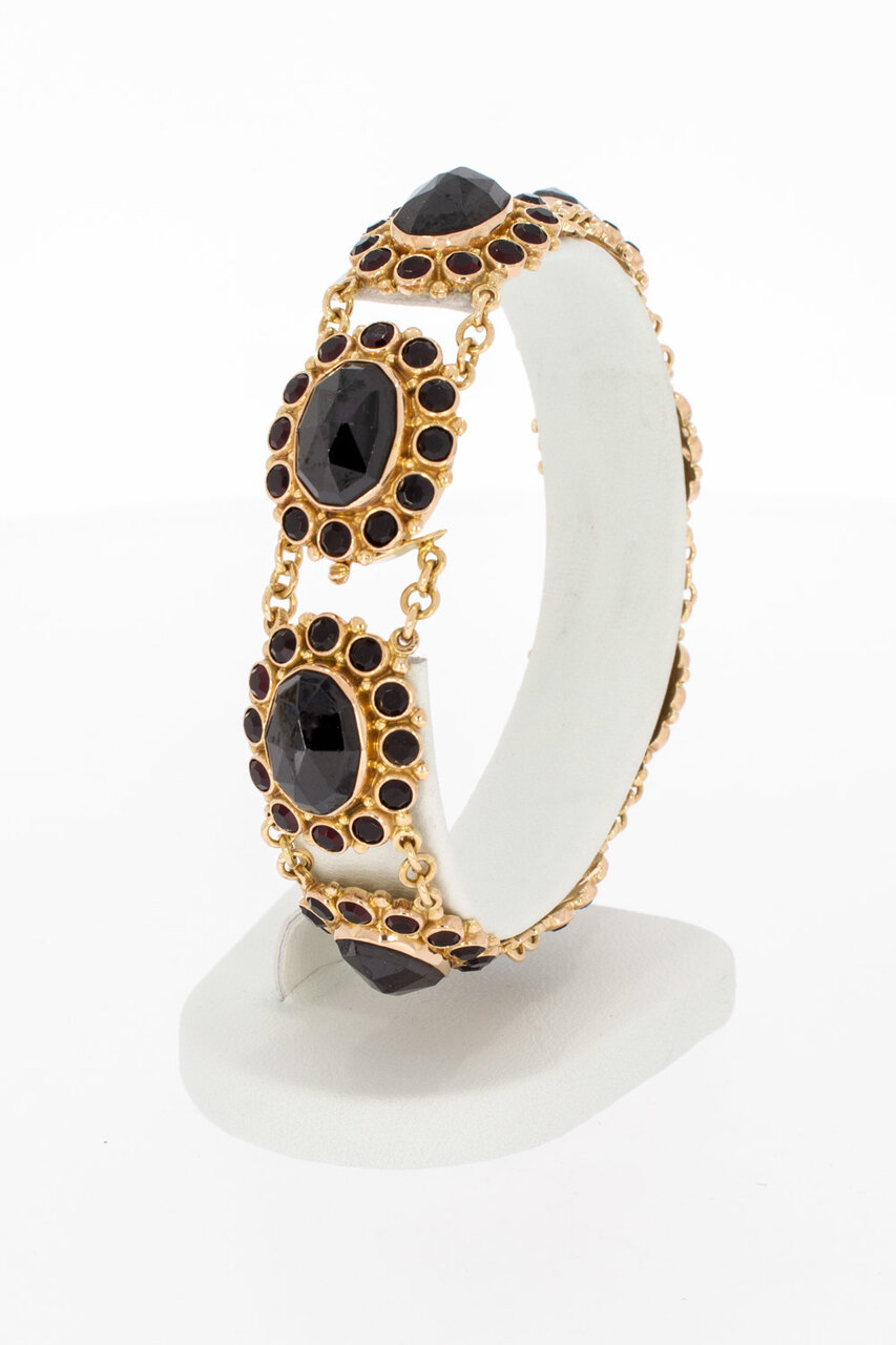14 Karat Gold Granatarmband - 19 cm