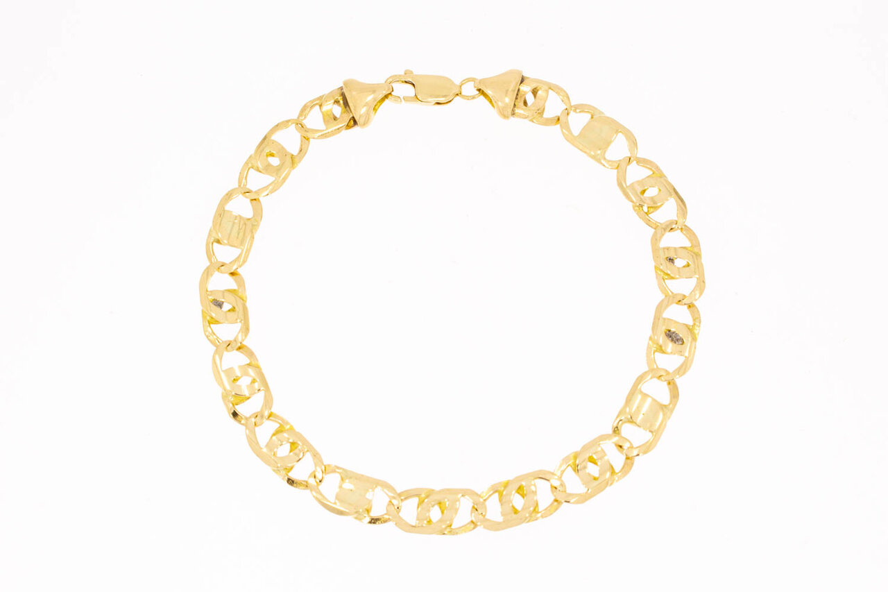 Falkenauge Herren Goldarmband 14 Karat - 24,5 cm