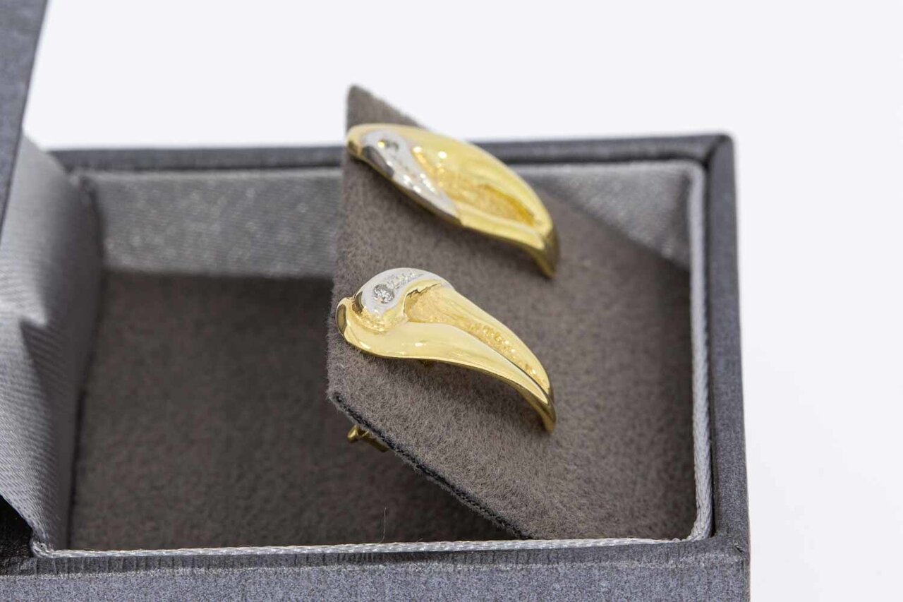 585 Damen Ohrstecker mit Diamant - 1,7 cm