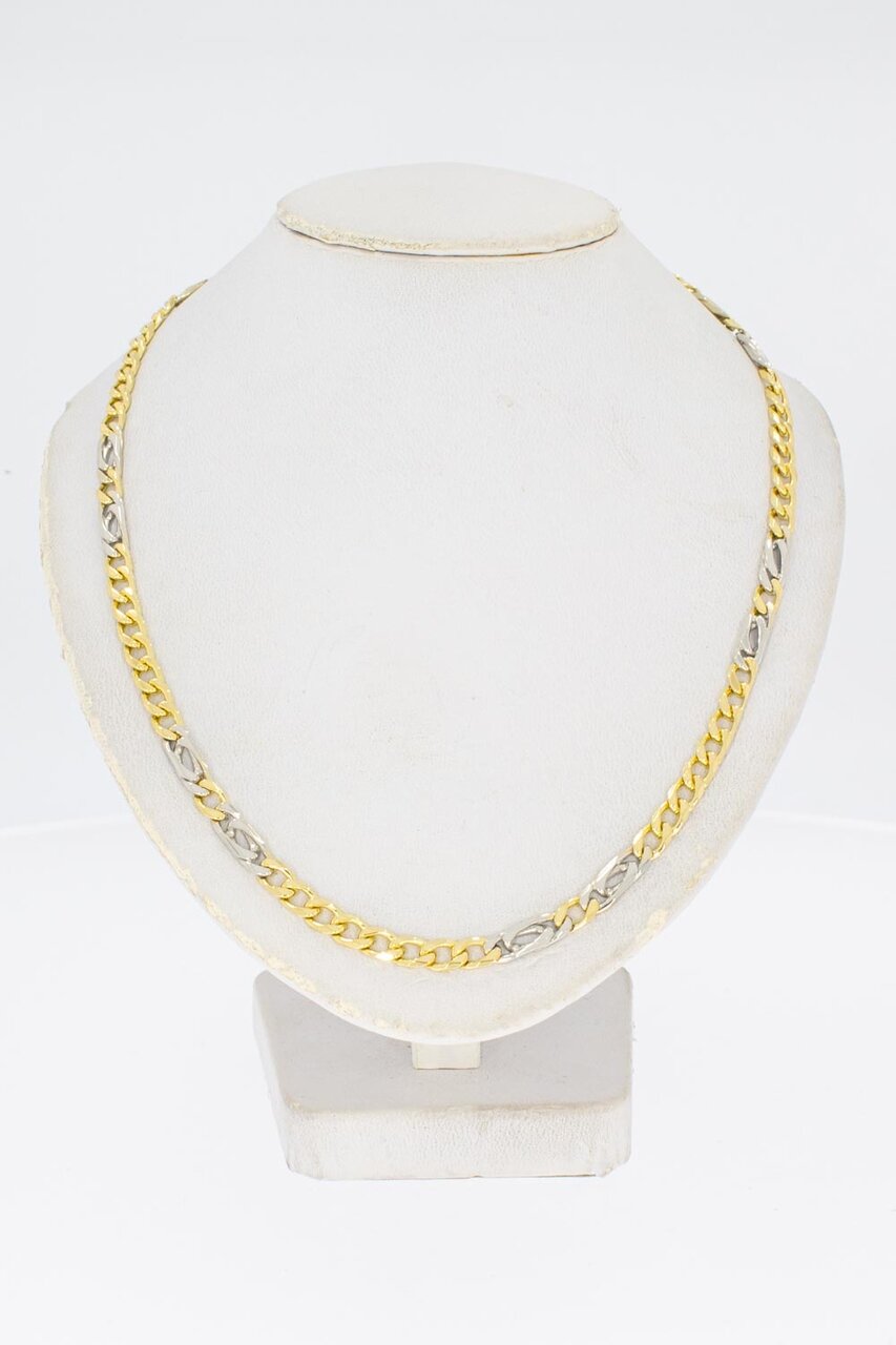 18 Karat bicolor Panzerkette - 60,1 cm