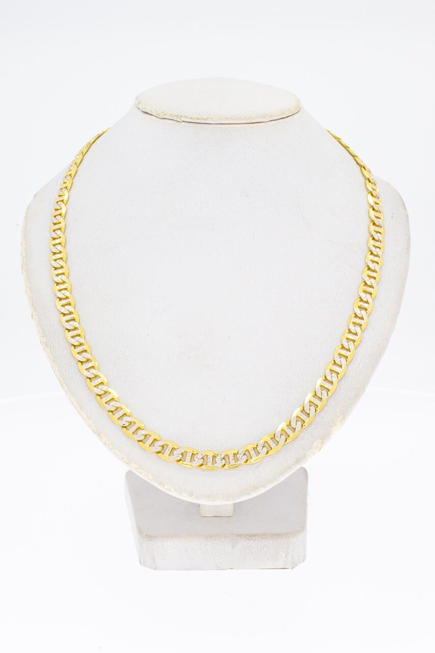 18 Karat bicolor Falkenauge Kette - 50,1 cm